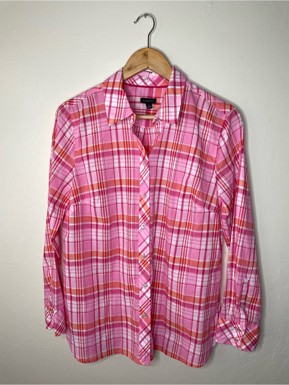 Talbots multicolored Plaid Button-Down Shirt